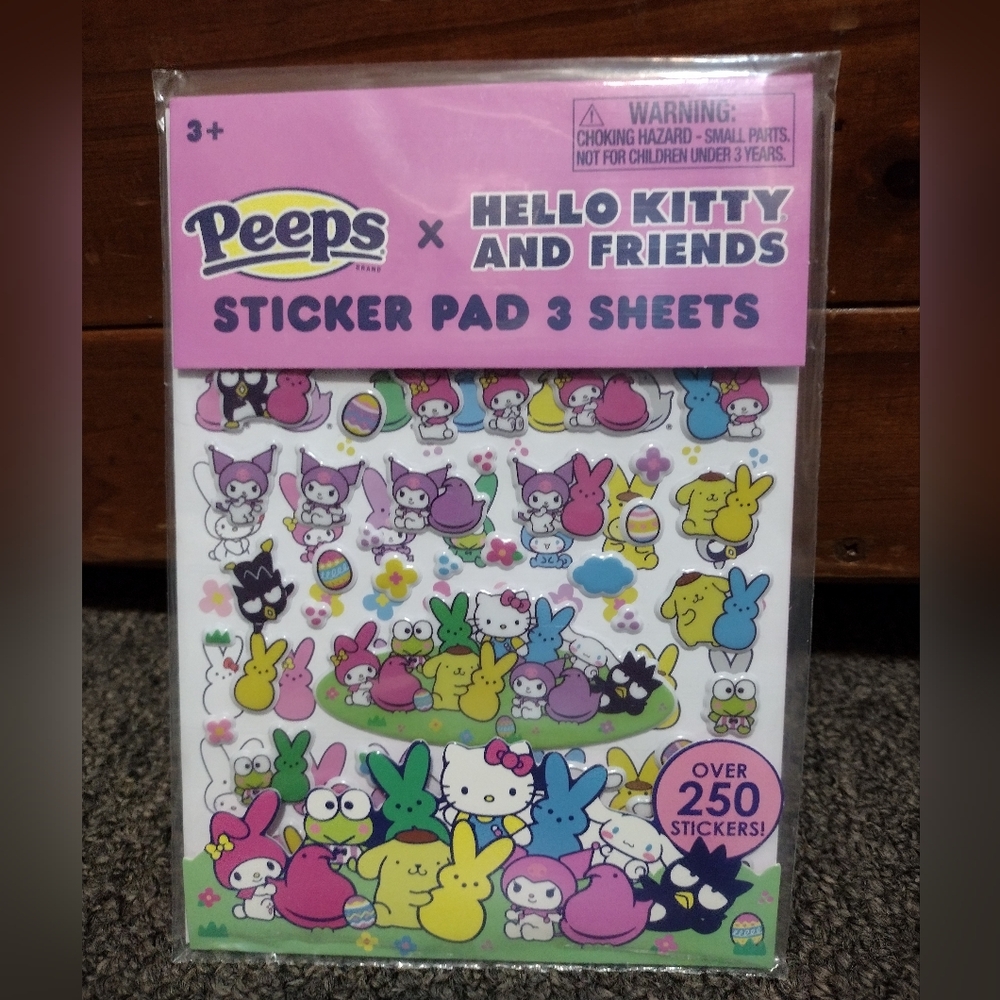 Hello Kitty Sticker Pad with Pink and Purple Accents